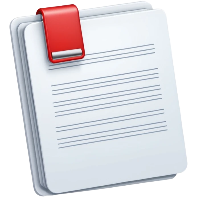 Office red document  emoji