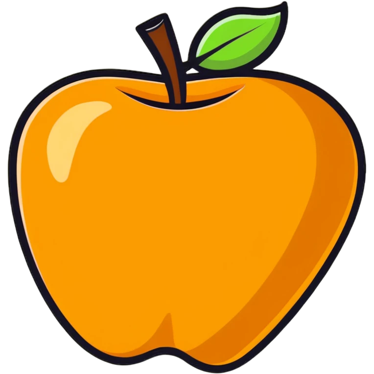 amber colored apple emoji