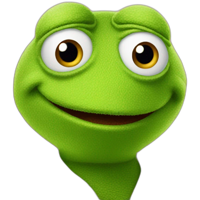 Confused Kermit the frog with a question mark above his head emoji