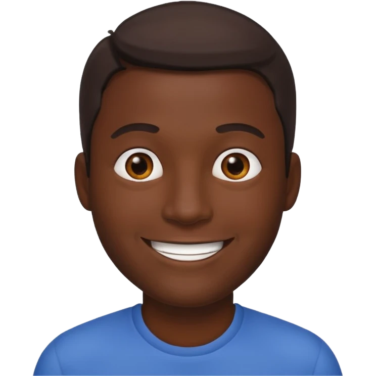 1 adult male dark skin , emoji