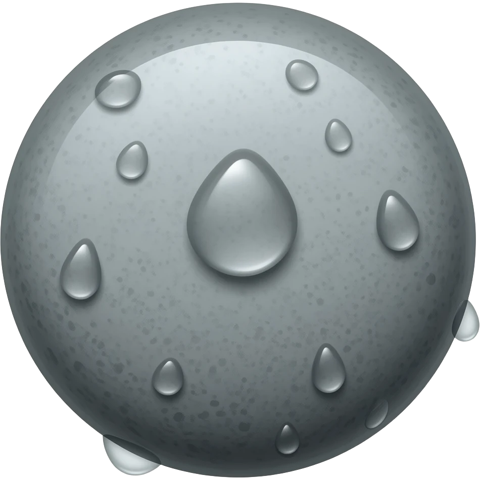 Dripping wet stone emoji