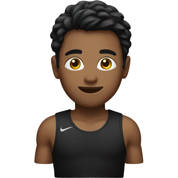runner with black shirt emoji