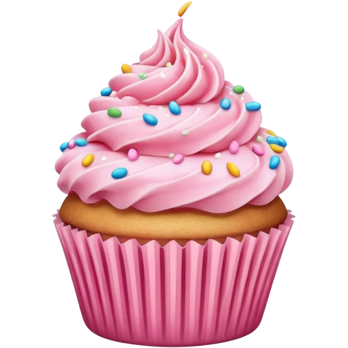 Cupcake with pink icing emoji