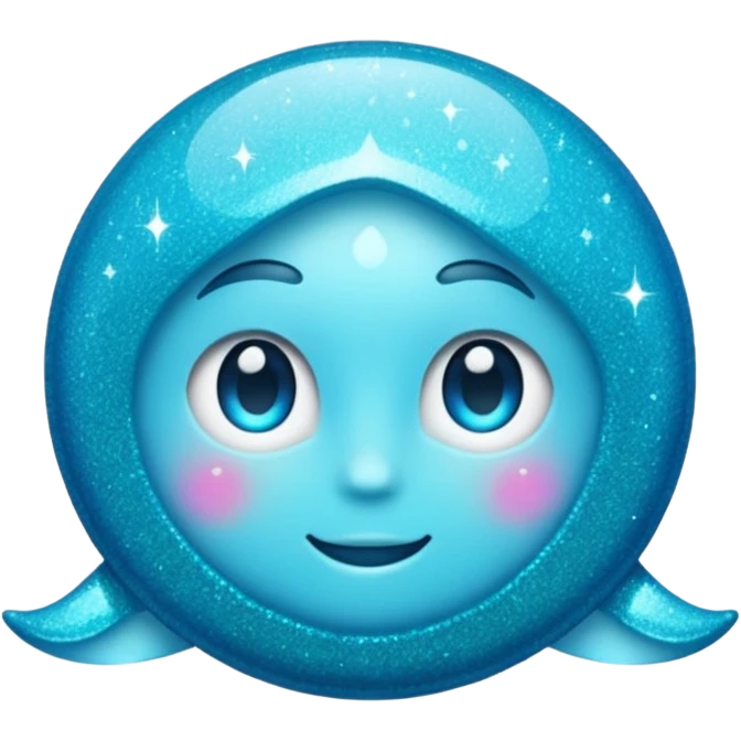 Glitter cian dream emoji