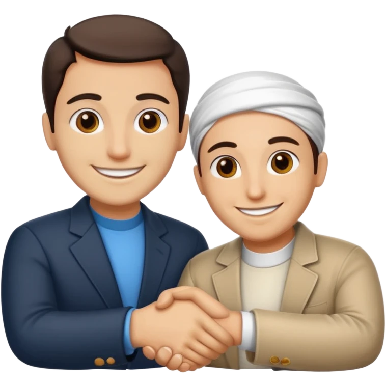 iran and america shaking hand emoji