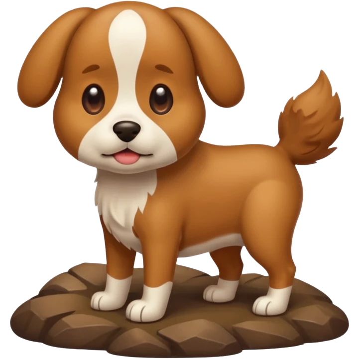 Pooping dog emoji