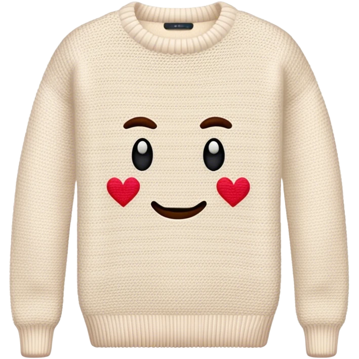 white knitted vintage sweater emoji