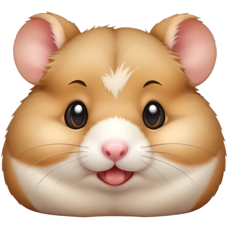 cute hamster with grimacing expression and stuffed cheeks emoji