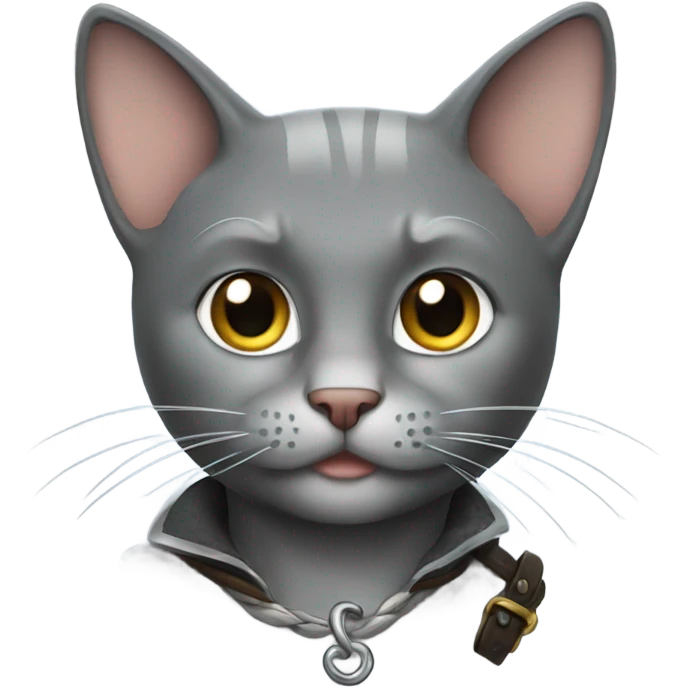 pirate gray cat emoji