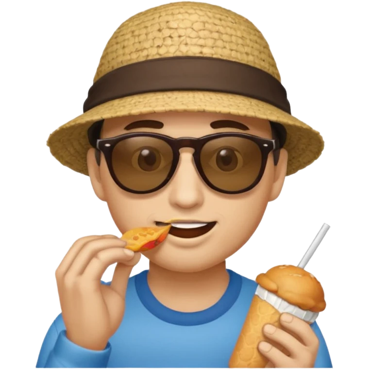 Man eating but emoji