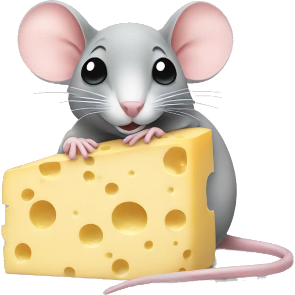 Mouse made of cheese emoji