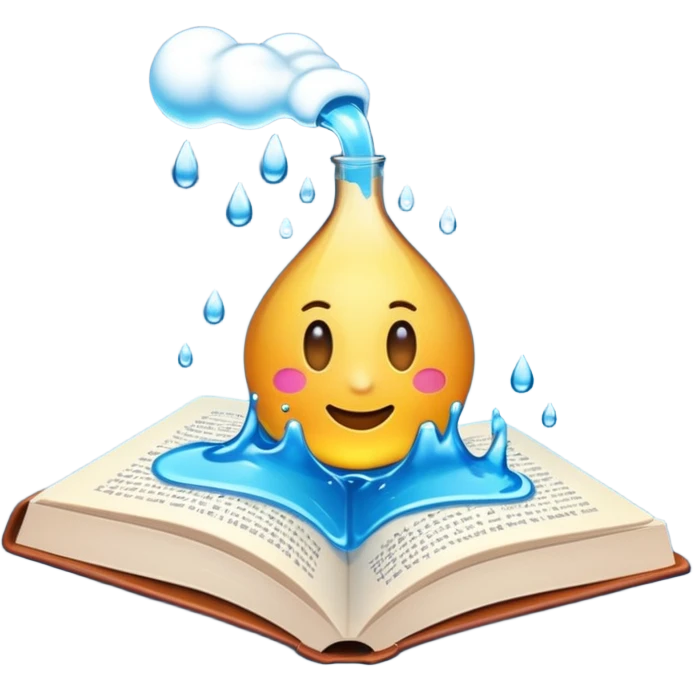 genera un libro que en la portada diga " liquide emoji