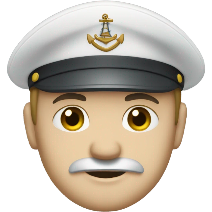 Captain of ship with white skin emoji
