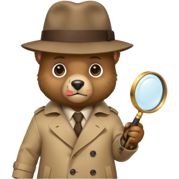 bear baby detective emoji
