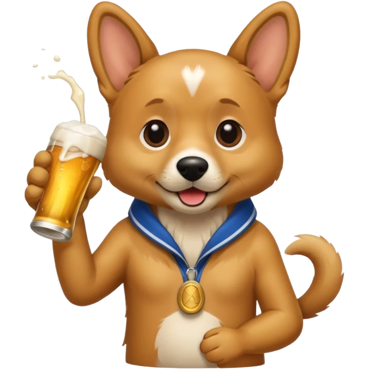 dog drinking a beer  emoji