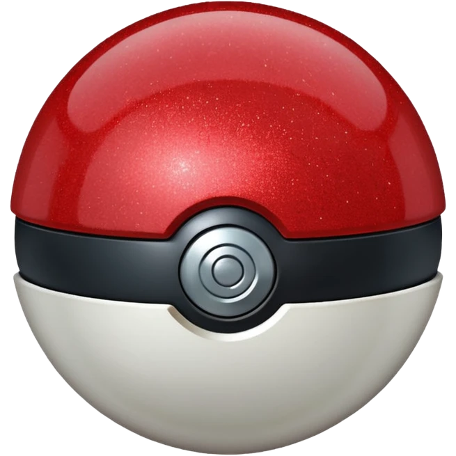 red glitter pokeball  emoji