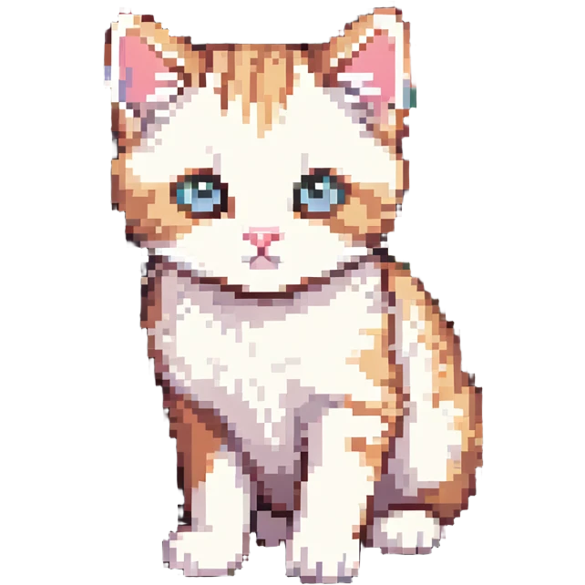 Kitten and flowers emoji