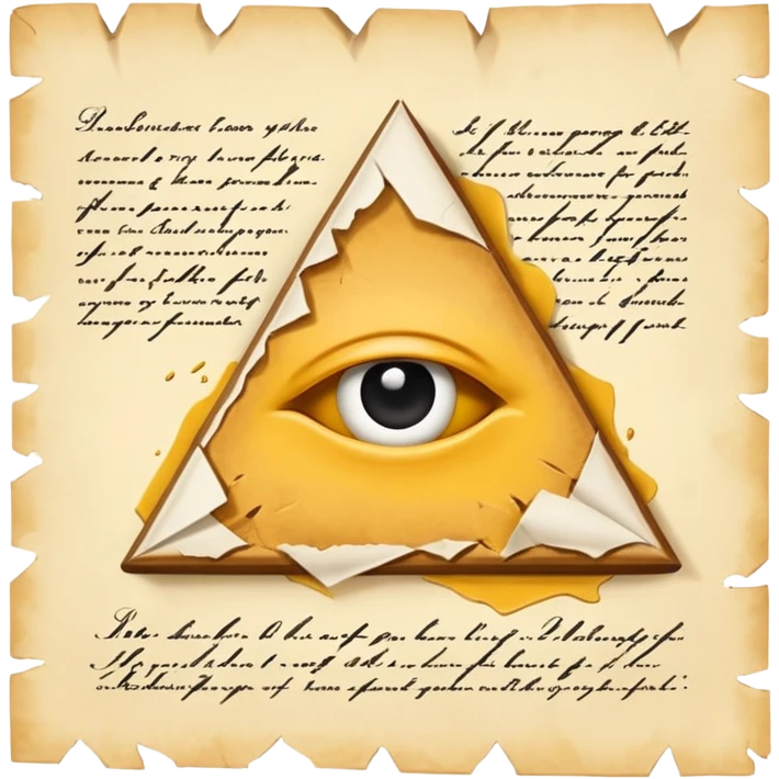 illuminati Paper contract with bite marks tearing through the signature field emoji