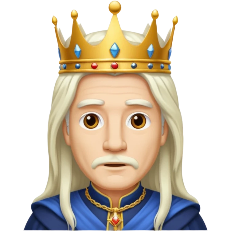 king with white long haired emoji