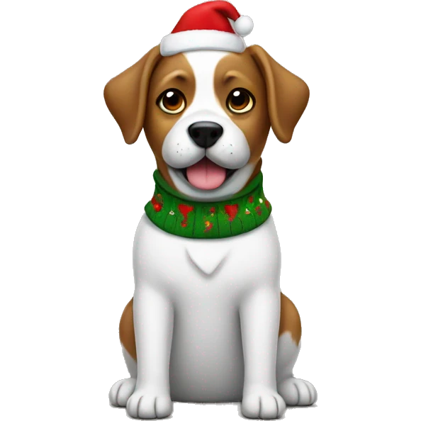 Dog with a christmas pullover emoji