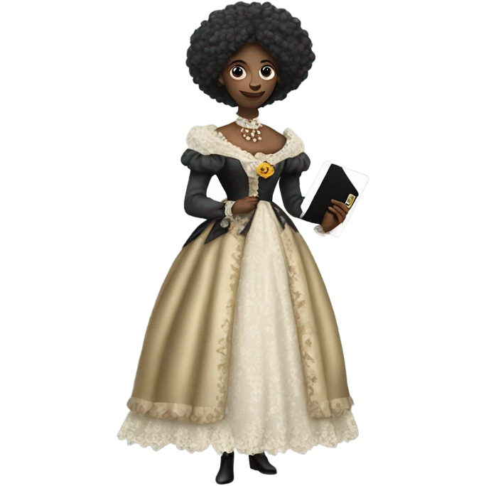 galora in Victorian dress elegant, full body, holding big credit card emoji