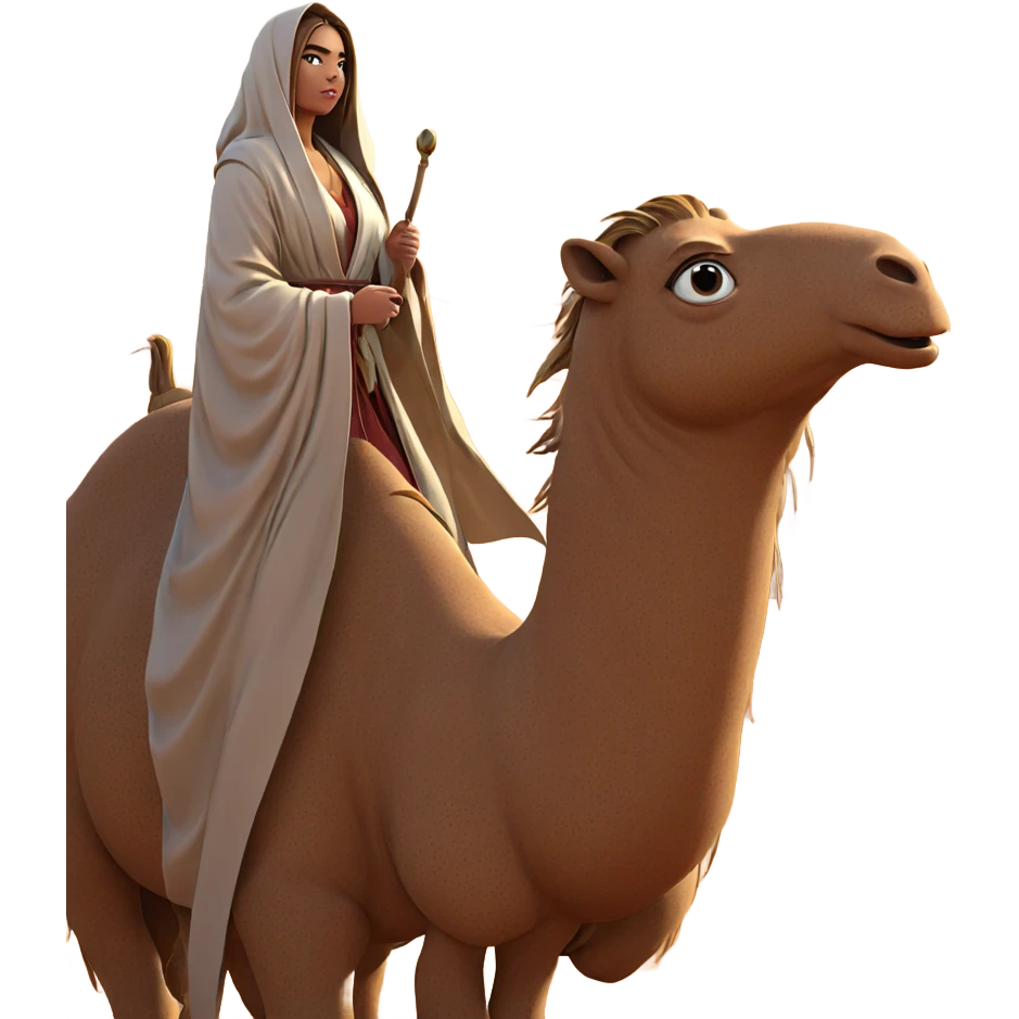 girl in robe in desert emoji