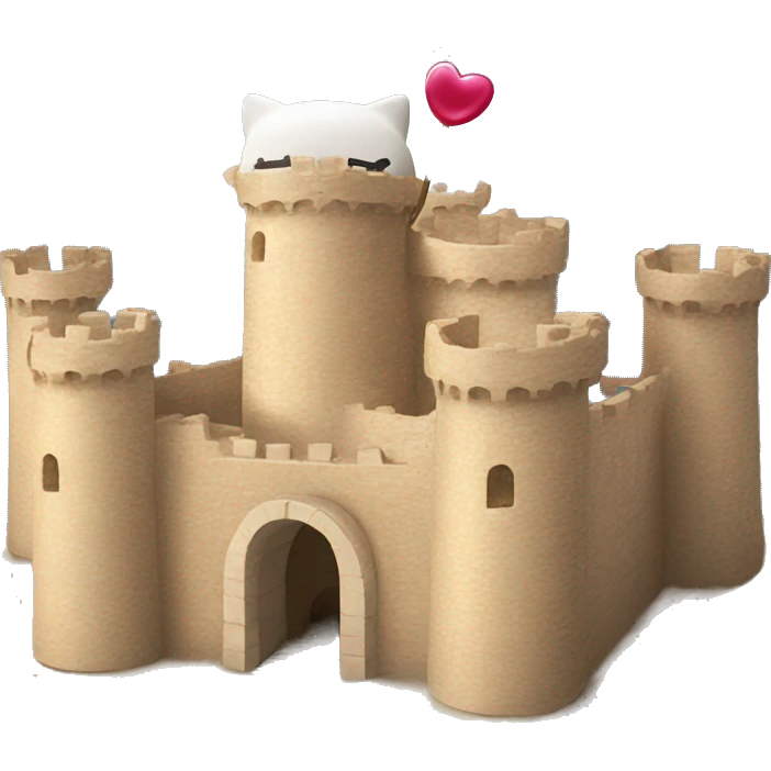 Hello kitty castillo de arena  emoji
