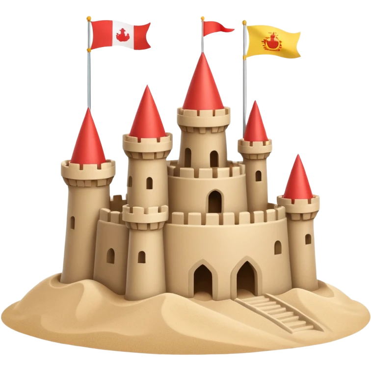 sand castle on the beach emoji