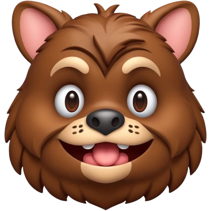 Pug × French Bulldog (Frug) with brown fur. I'd like a 3D emoji emoji