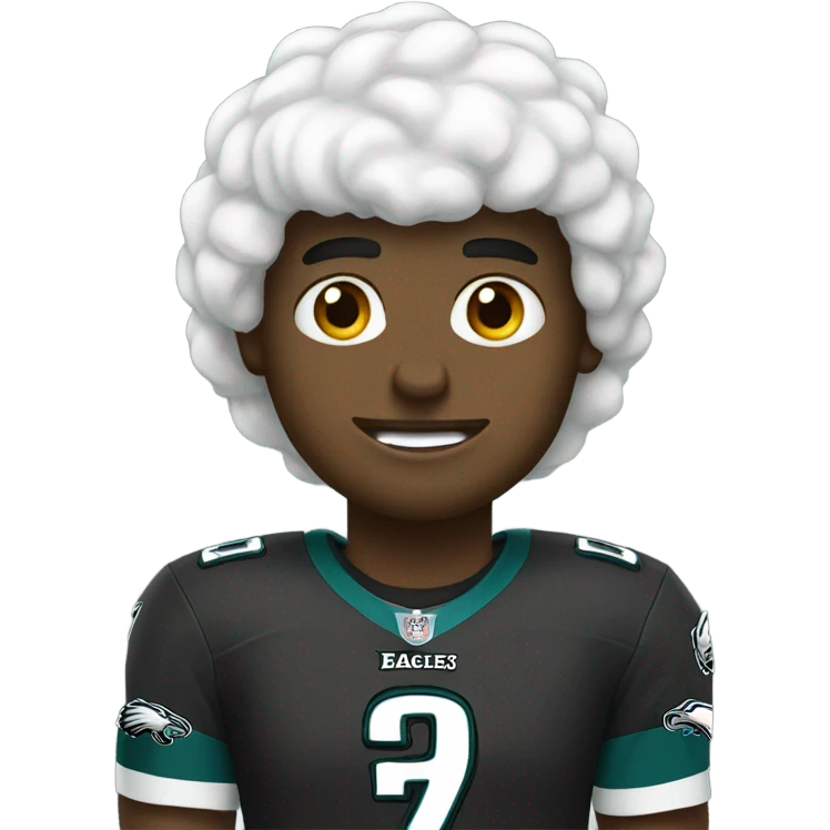 Guy with eagles jersey emoji
