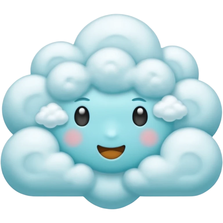 núvem japonesas ciano emoji