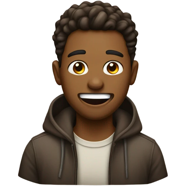 Brown male with tongue out emoji emoji