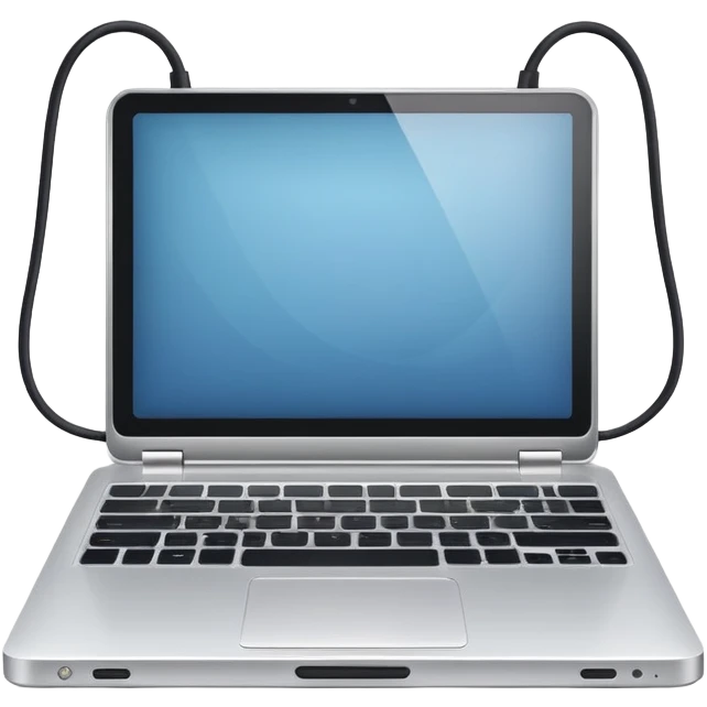 laptop with cables emoji