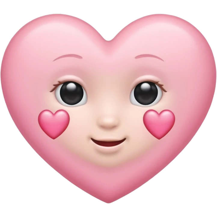 Soft baby pink heart emoji