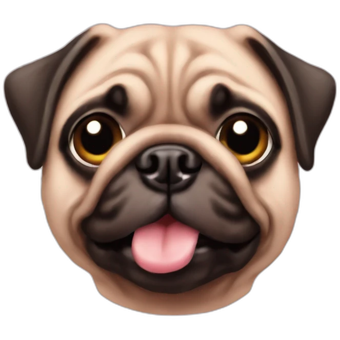 Pig pug emoji