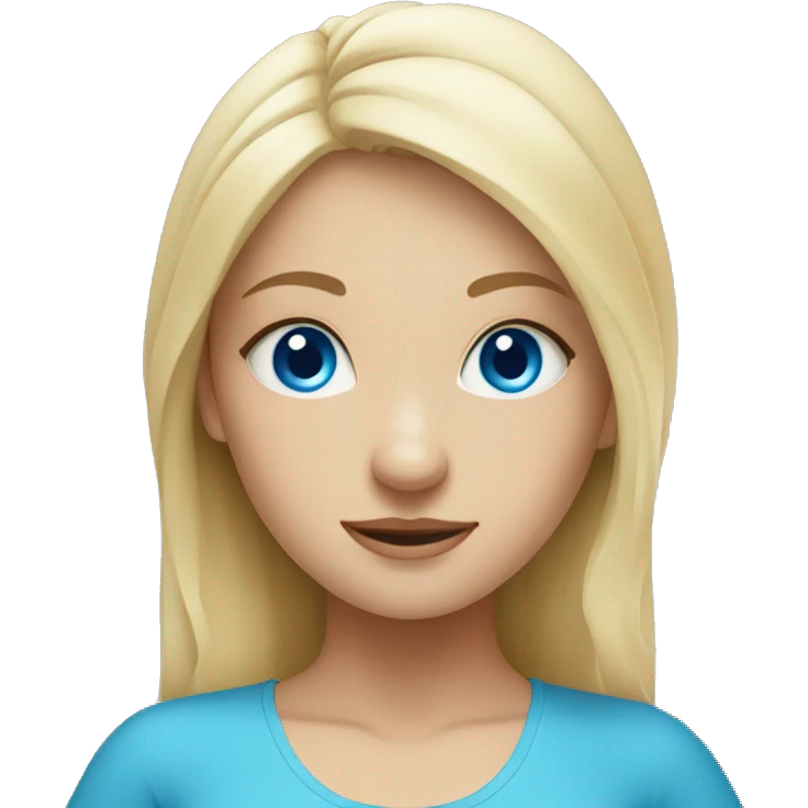 Yoga blonde girl with blue eyes  emoji