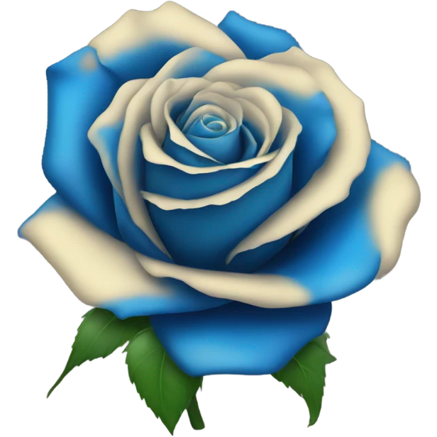 black and blue rose emoji