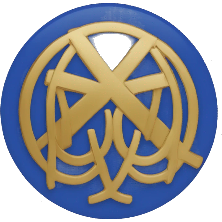 civitan international symbol. a circular logo which could be found on a pin. Gold withe blue accents, the word civitan displayed somewhere on it emoji