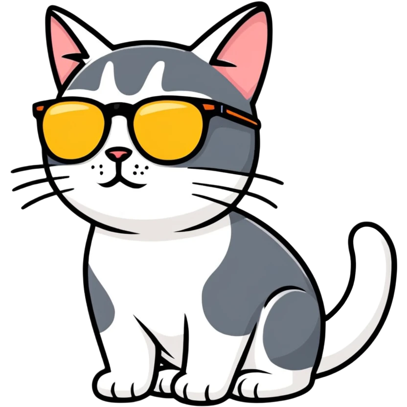 Cat with sunglasses emoji