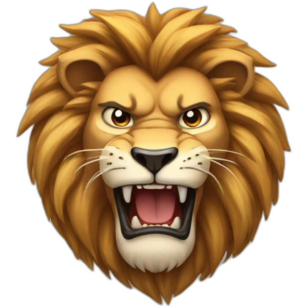 angry lion emoji