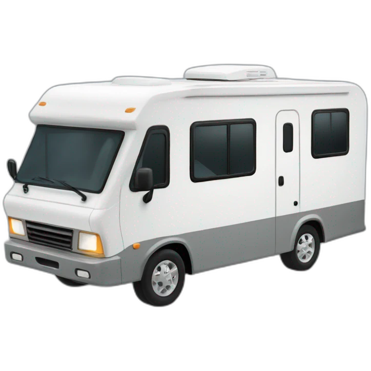 Four men motorhome mountain emoji