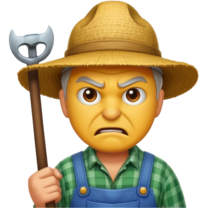 angry farmer  emoji