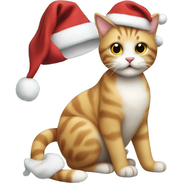 santa cat emoji