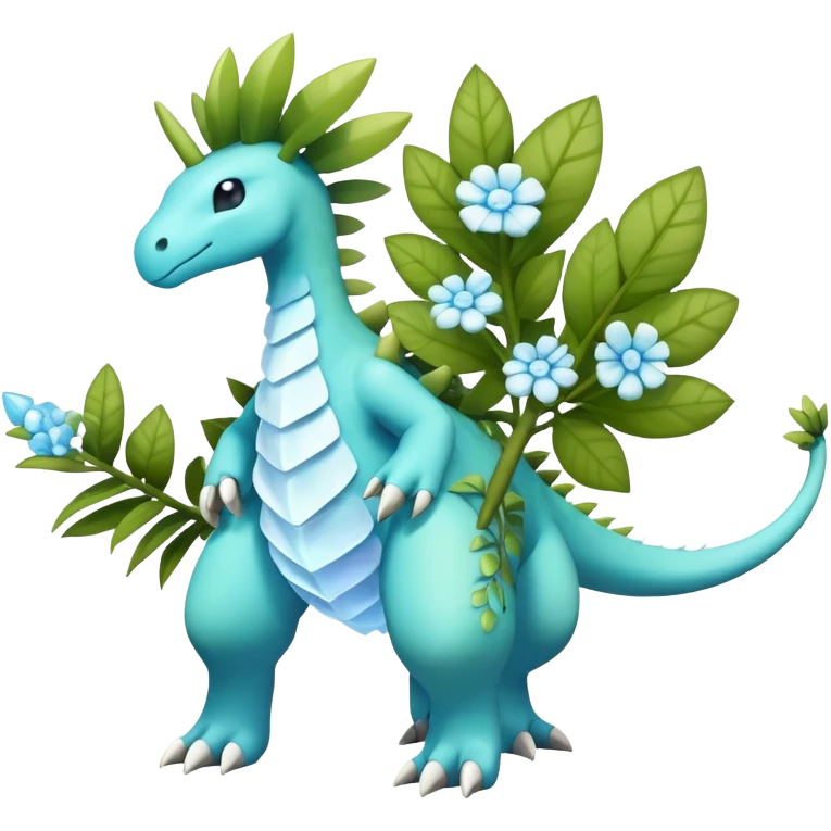 Meganium-Amaura-fakemon (full body) emoji