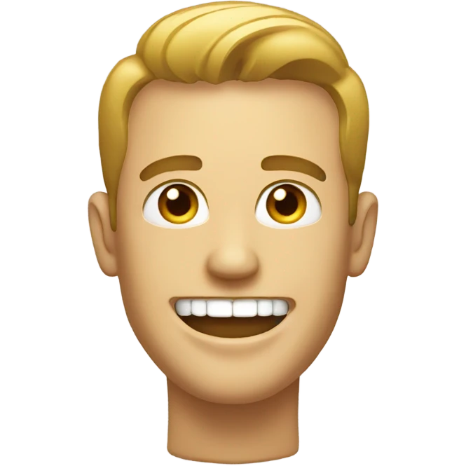 Smiling guy with a gold grille emoji