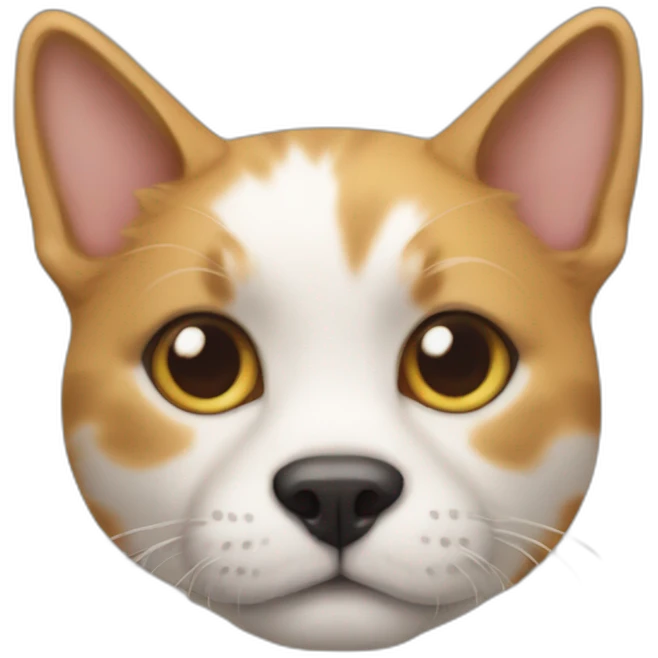 Cat-under-dog emoji
