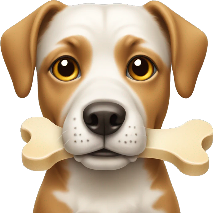 Dog with a bone emoji
