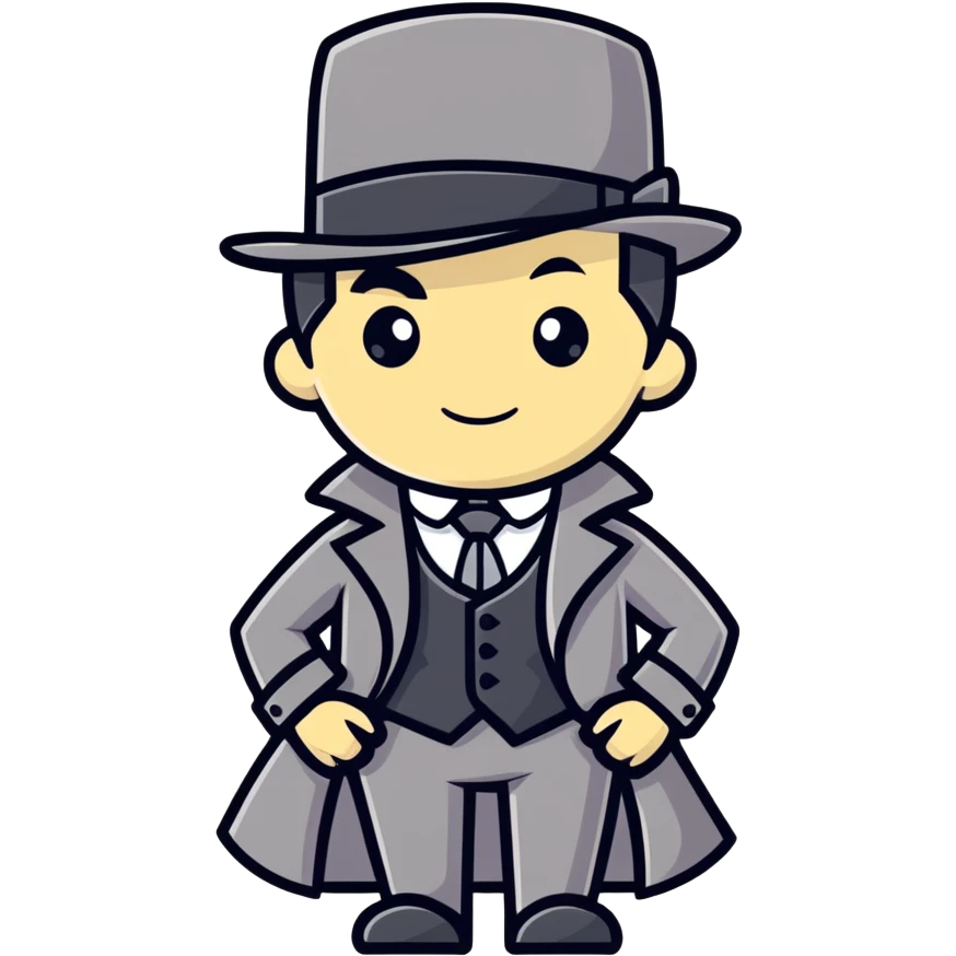 Detective with a tophat emoji