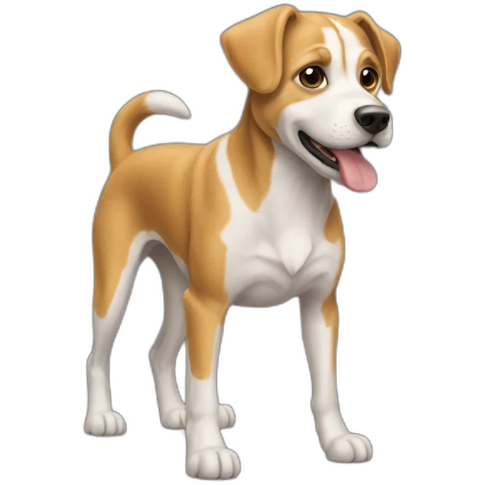 Chat sur un chien emoji