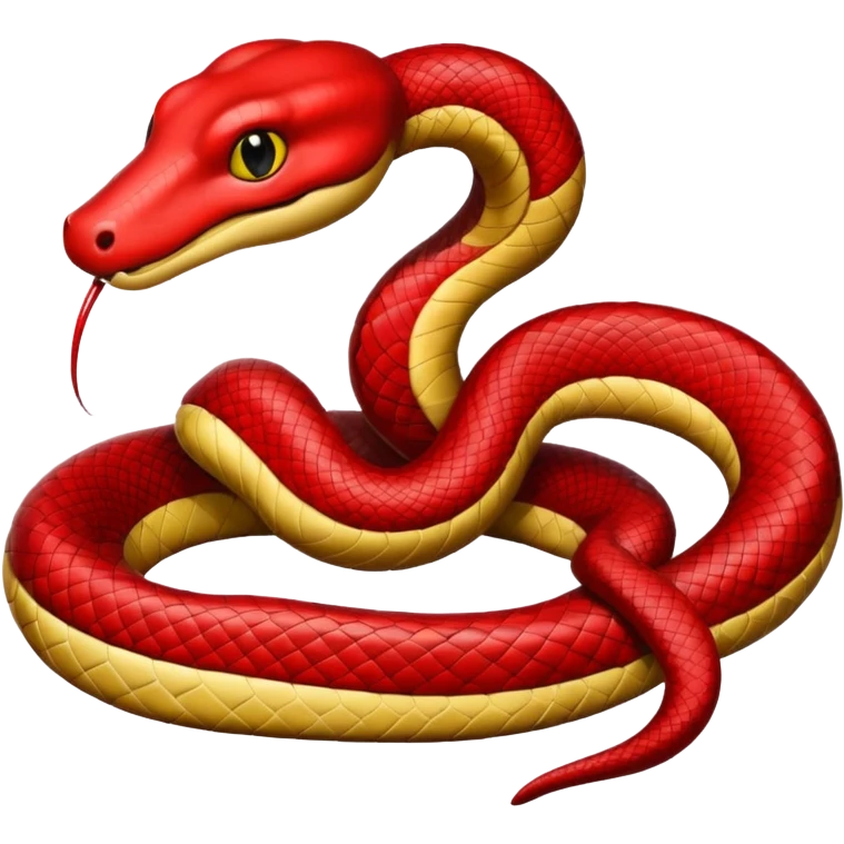 La imagen es de una serpiente roja pero que solo sea como el delineado emoji